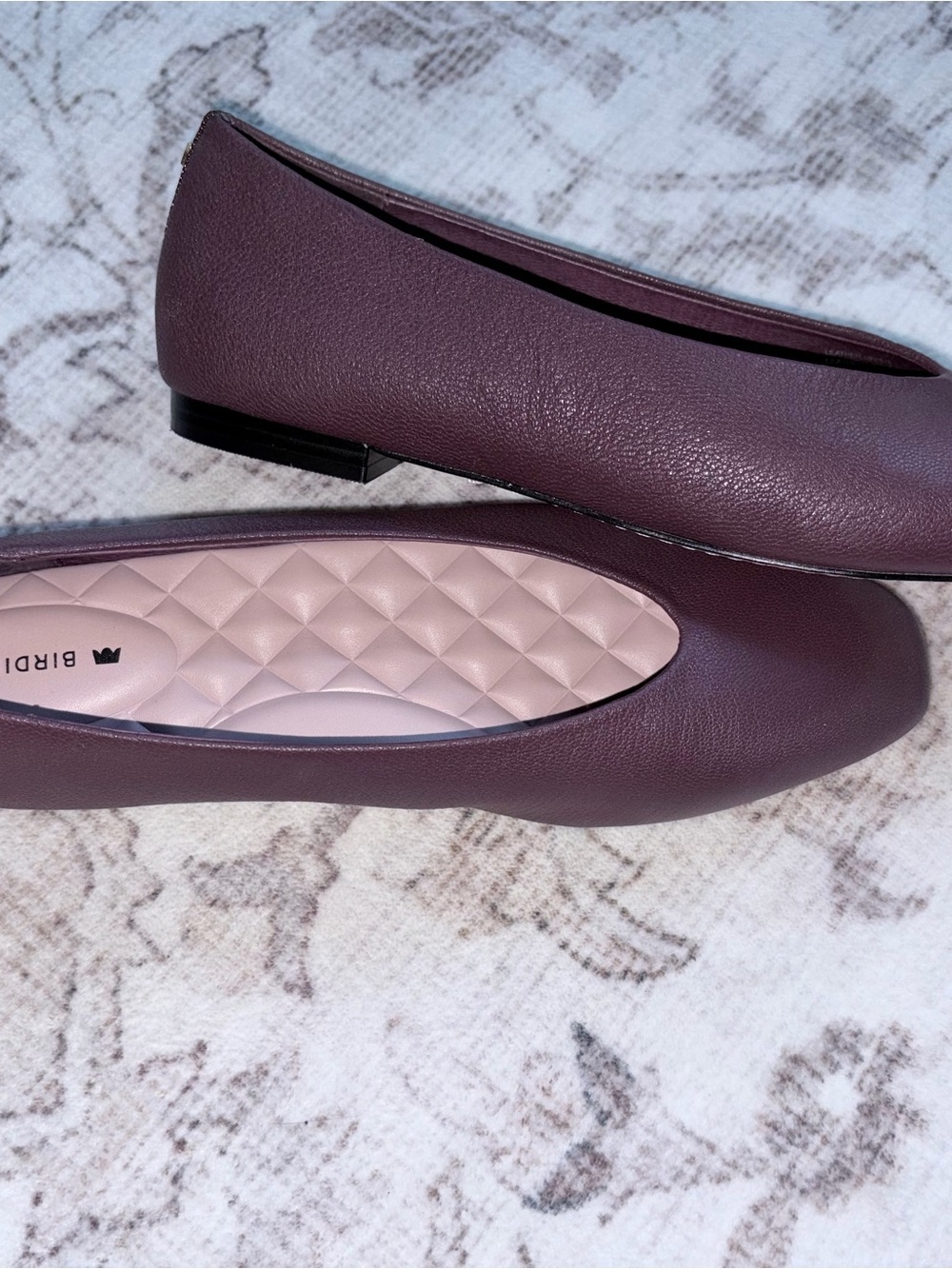 Birdies : The Crane : Burgundy Women's Ballet Flats